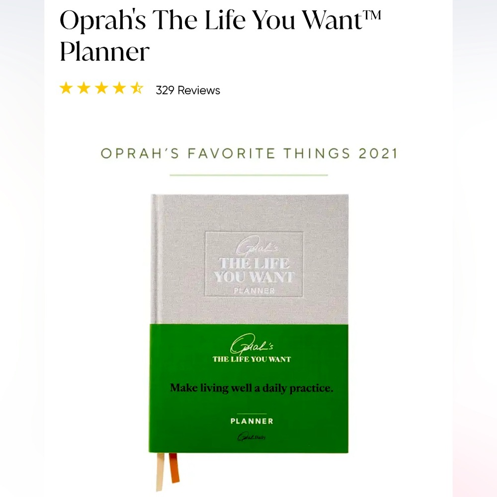 Oprah’s “The Life You Want” planner